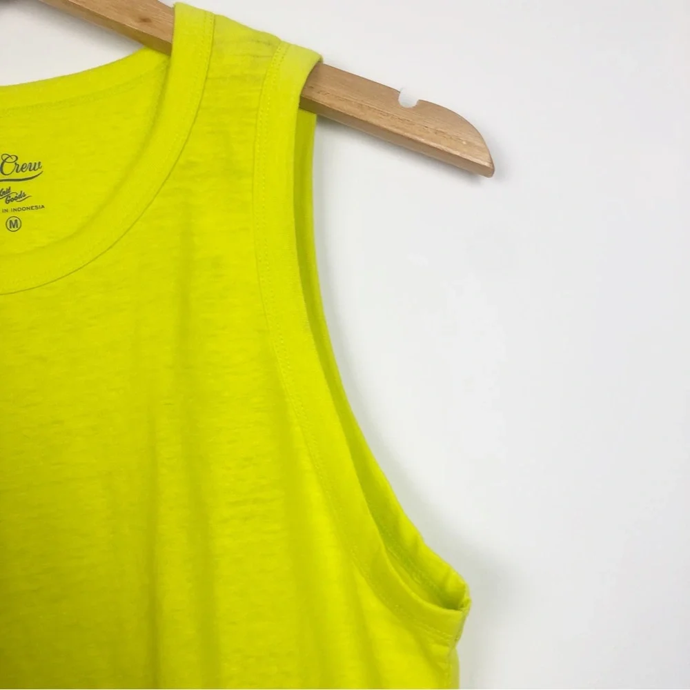 J. Crew Yellow Tie Bank Tank Top Size M - Picture 10 of 12